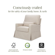 M21787PBEW,Namesake,Crawford Pillowback Comfort Swivel Glider in Performance Beach Eco-Weave
