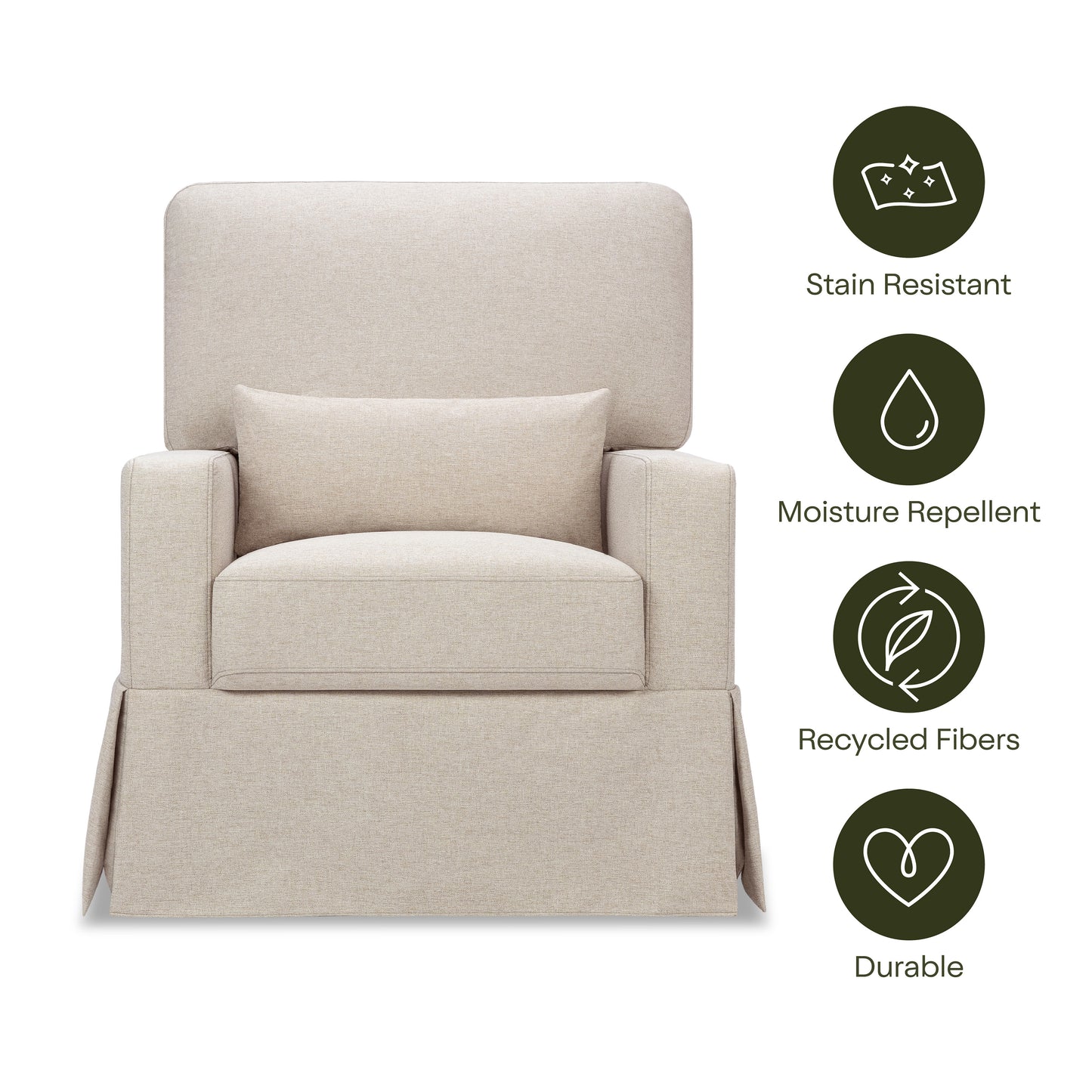 M21787PBEW,Namesake,Crawford Pillowback Comfort Swivel Glider in Performance Beach Eco-Weave