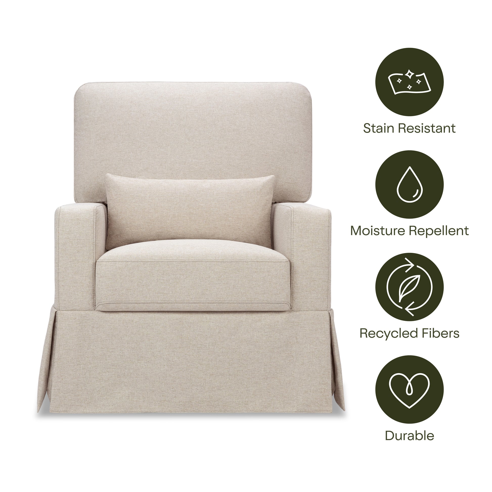 M21787PBEW,Namesake,Crawford Pillowback Comfort Swivel Glider in Performance Beach Eco-Weave