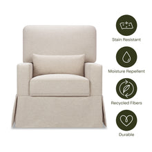 M21787PBEW,Namesake,Crawford Pillowback Comfort Swivel Glider in Performance Beach Eco-Weave