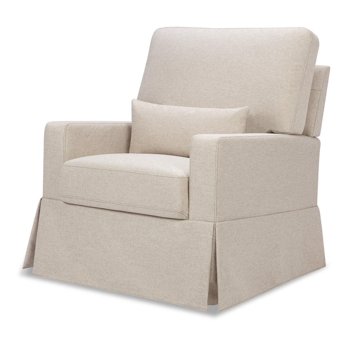 M21787PBEW,Namesake,Crawford Pillowback Comfort Swivel Glider in Performance Beach Eco-Weave