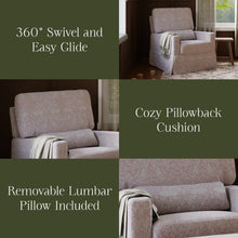 M21787PBRR,Namesake,Morris & Co. x Namesake Crawford Swivel Glider in Pure Brer Rabbit in Rose