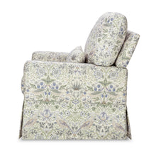 M21787TTFT,Namesake,Morris & Co. x Namesake Crawford Swivel Glider in Strawberry Thief in Fig & Thyme