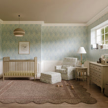 M21787TTFT,Namesake,Morris & Co. x Namesake Crawford Swivel Glider in Strawberry Thief in Fig & Thyme