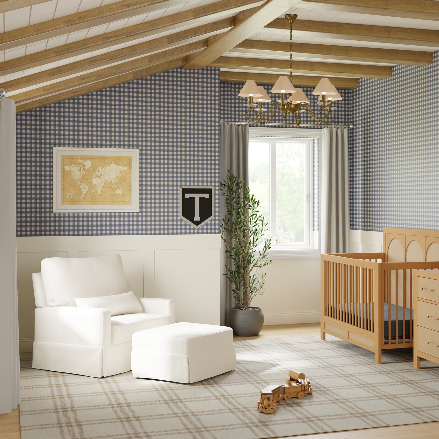 M21797PCMEW,Namesake,Crawford Chair and a Half Pillowback Swivel Glider in Performance Cream Eco Weave