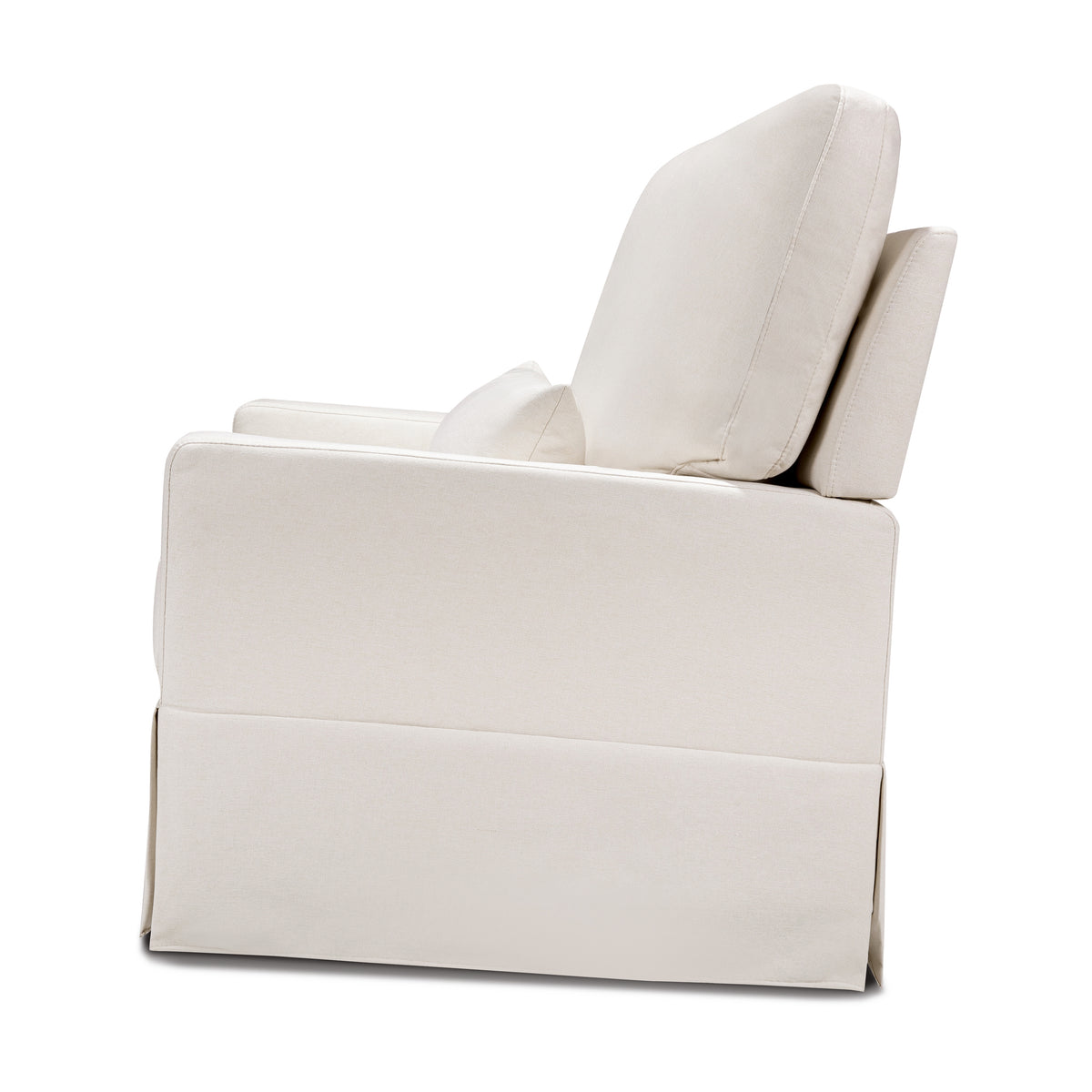 M21797PCMEW,Namesake,Crawford Chair and a Half Pillowback Swivel Glider in Performance Cream Eco Weave