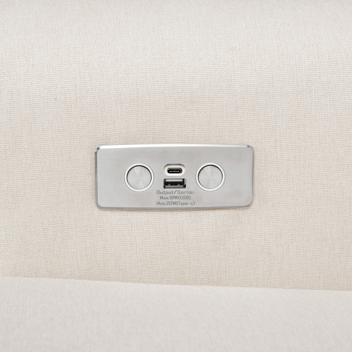 M21987PCMEW,Namesake,Harbour Power Recliner in Performance Cream Eco-Weave