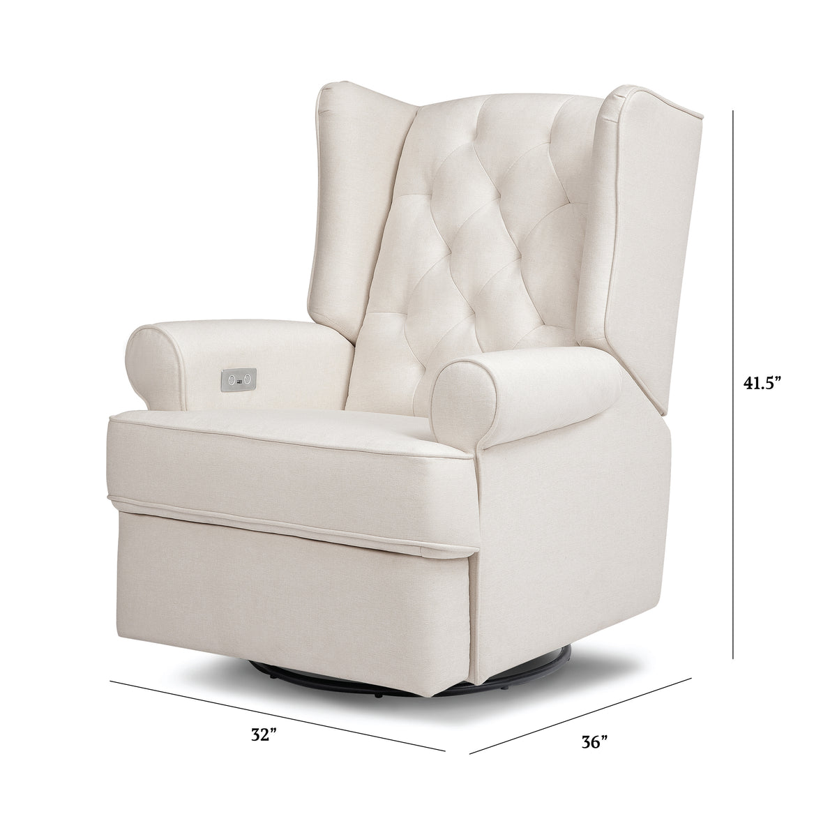M21987PCMEW,Namesake,Harbour Power Recliner in Performance Cream Eco-Weave