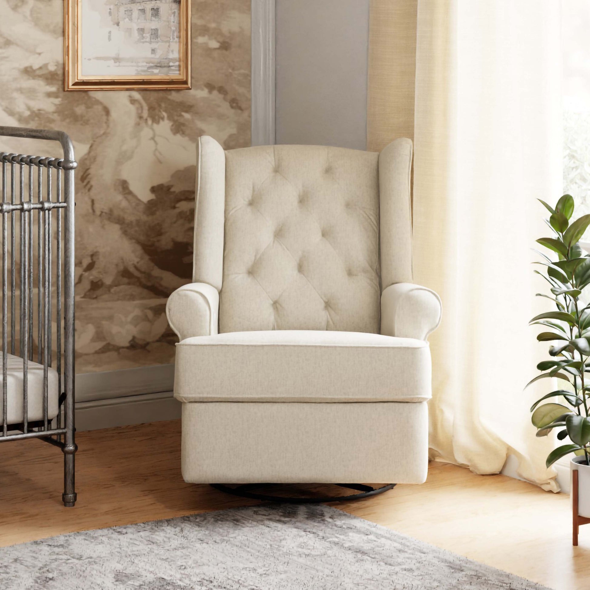 M21987PCMEW,Namesake,Harbour Power Recliner in Performance Cream Eco-Weave