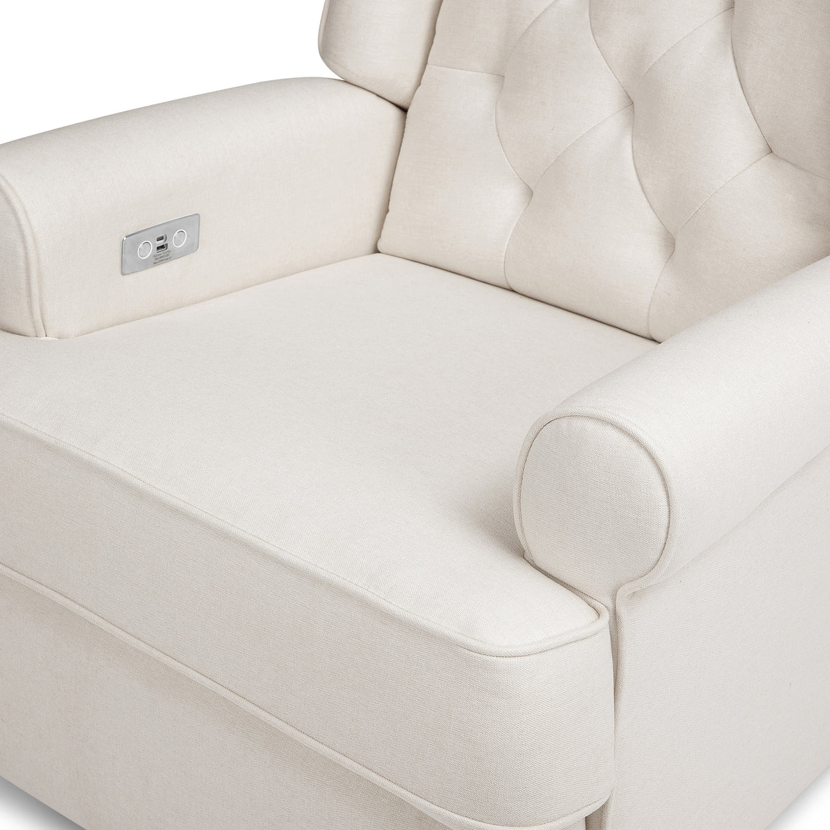 M21987PCMEW,Namesake,Harbour Power Recliner in Performance Cream Eco-Weave