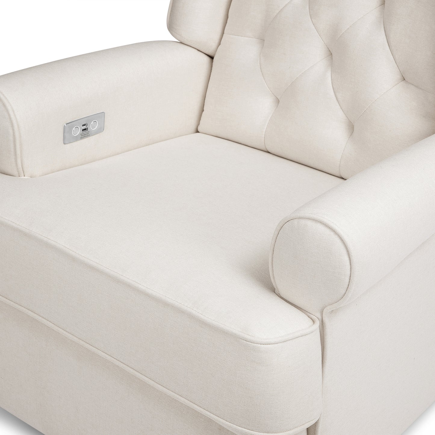 M21987PCMEW,Namesake,Harbour Power Recliner in Performance Cream Eco-Weave