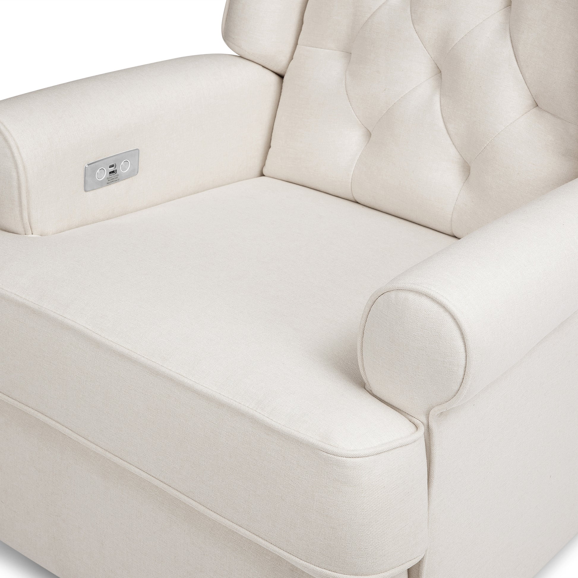 M21987PCMEW,Namesake,Harbour Power Recliner in Performance Cream Eco-Weave