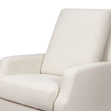 M22286WBLB,Namesake,Crewe Electronic Swivel Glider Recliner in Ivory Boucle w/Light Wood Base