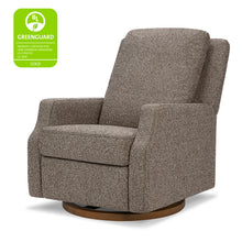 M22287ESWDB,Namesake,Crewe Recliner and Swivel Glider in Performance Earth Slub Weave w/Dark Wood Base