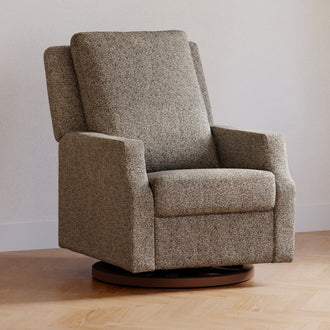 M22287ESWDB,Namesake,Crewe Recliner and Swivel Glider in Performance Earth Slub Weave w/Dark Wood Base