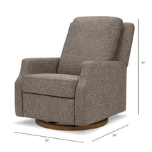 M22287ESWDB,Namesake,Crewe Recliner and Swivel Glider in Performance Earth Slub Weave w/Dark Wood Base