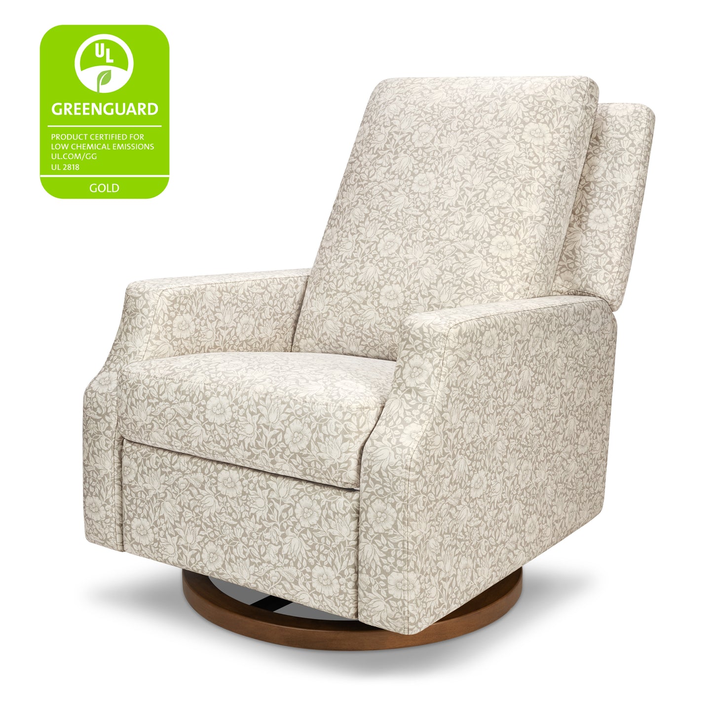 M22287MADB,Namesake,Morris & Co. x Namesake Crewe Recliner & Glider in Mallow in Ash w/Dark Wood Base