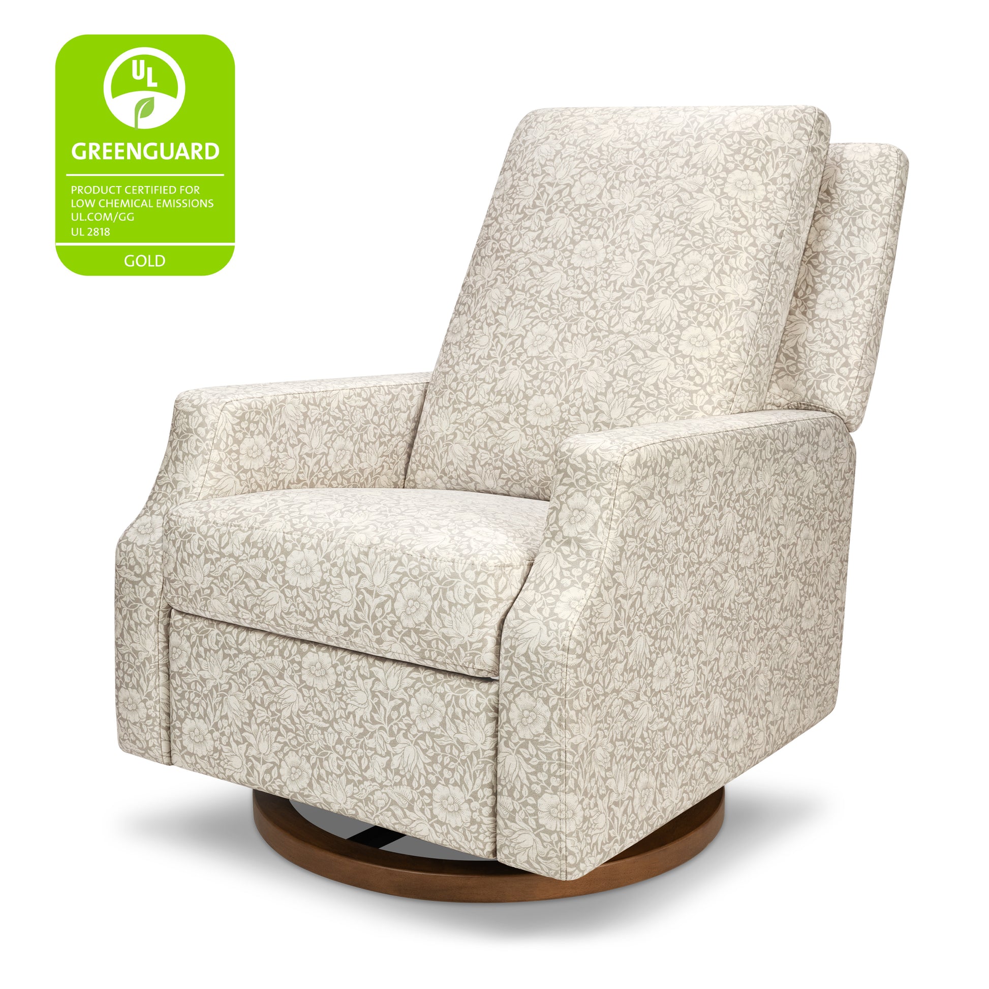M22287MADB,Namesake,Morris & Co. x Namesake Crewe Recliner & Glider in Mallow in Ash w/Dark Wood Base