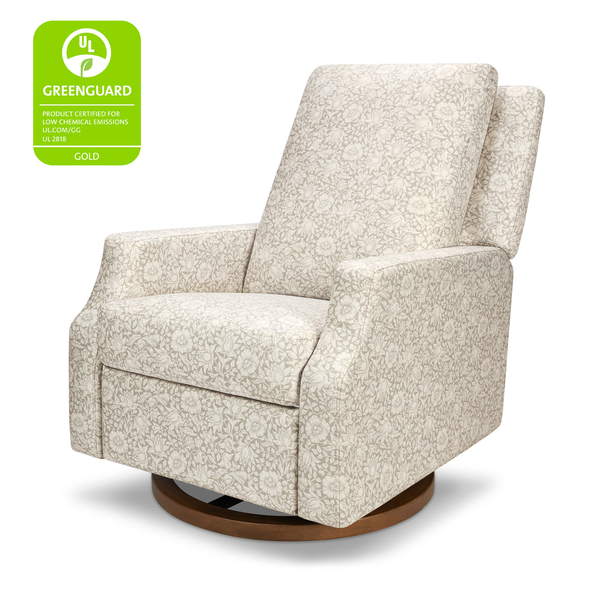 M22287MADB,Namesake,Morris & Co. x Namesake Crewe Recliner & Glider in Mallow in Ash w/Dark Wood Base