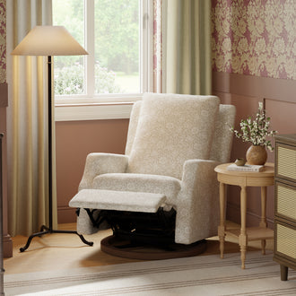 M22287MADB,Namesake,Morris & Co. x Namesake Crewe Recliner & Glider in Mallow in Ash w/Dark Wood Base