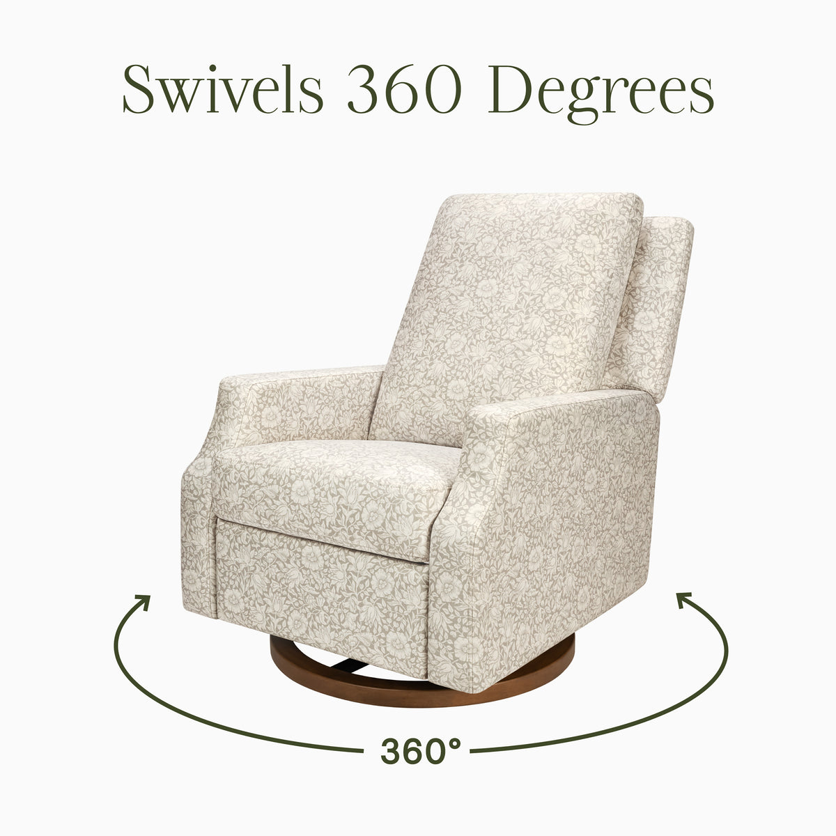 M22287MADB,Namesake,Morris & Co. x Namesake Crewe Recliner & Glider in Mallow in Ash w/Dark Wood Base