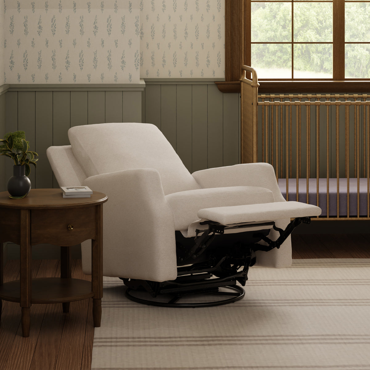 M22287PBEW,Namesake,Crewe Recliner and Swivel Glider in Performance Beach Eco-Weave