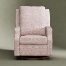M22287PBRRDB,Namesake,Morris & Co. x Namesake Crewe Recliner & Glider in Pure Brer Rabbit in Rose w/Dark Wood Base