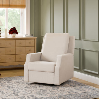 M22287PCMEW,Namesake,Crewe Recliner and Swivel Glider in Performance Cream Eco-Weave