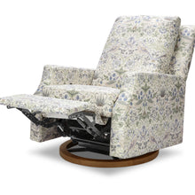 M22287TTFTDB,Namesake,Morris & Co. x Namesake Crewe Recliner & Glider in Strawberry Thief in Fig &Thyme w/Dark Wood Base