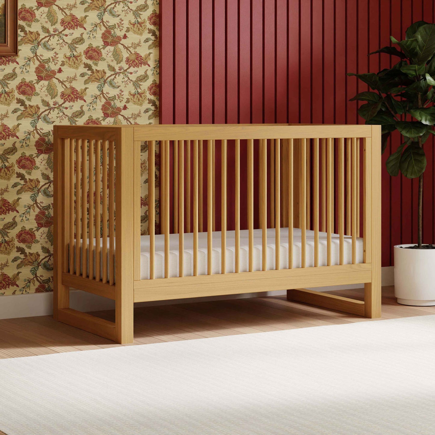 M23301HY,Namesake,Nantucket 3-in-1 Convertible Crib w/Toddler Bed Conversion Kit in Honey