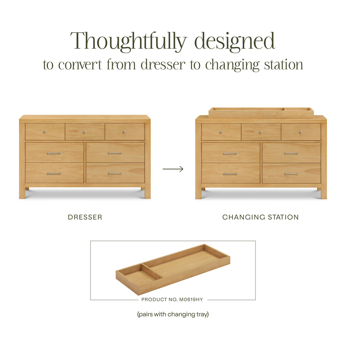 M23316HY,Namesake,Nantucket 7-Drawer Assembled Dresser in Honey