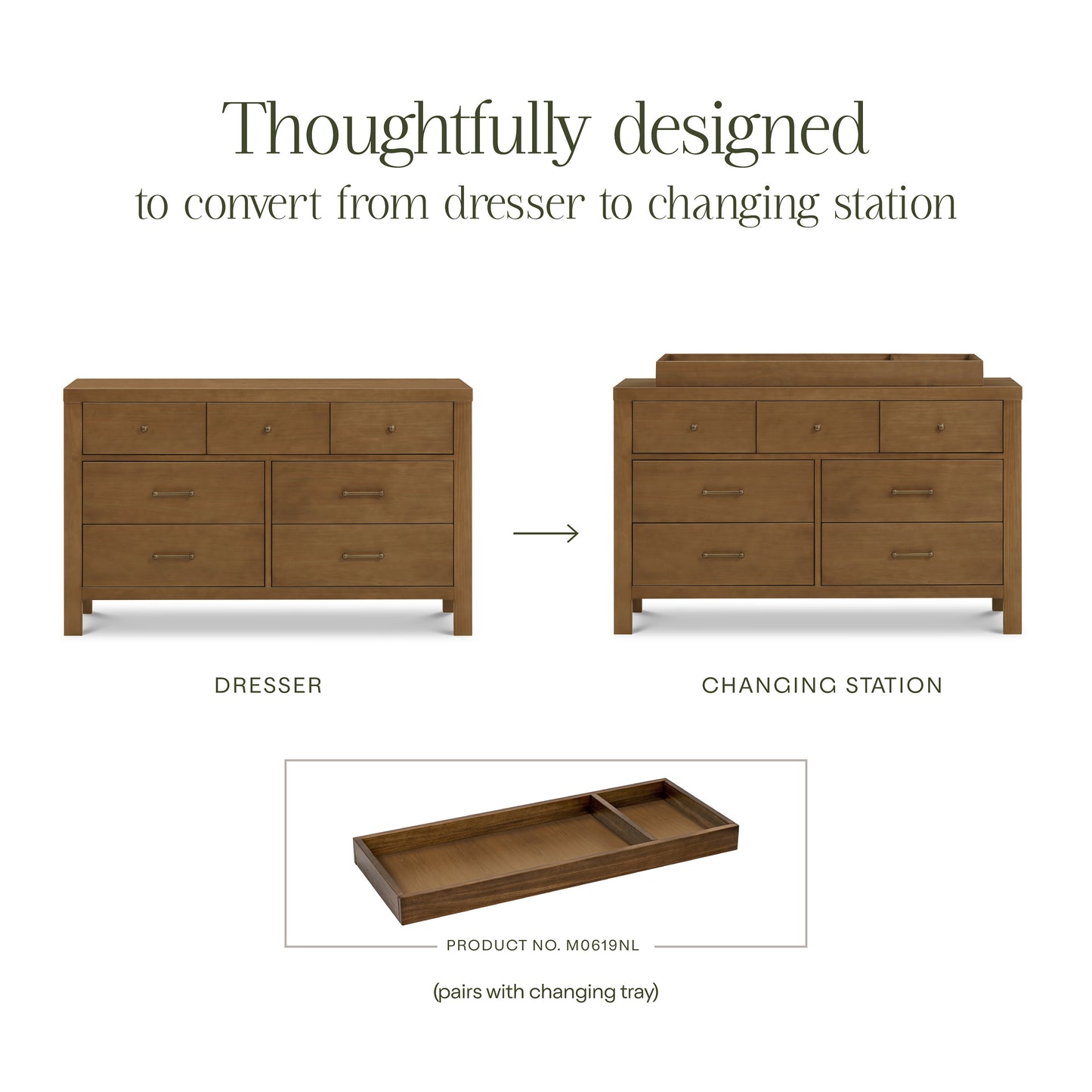M23316NL,Namesake,Nantucket 7-Drawer Assembled Dresser in Natural Walnut