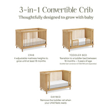 M23701HYHC,Namesake,Marin with Cane 3-in-1 Convertible Crib in Honey and Honey Cane