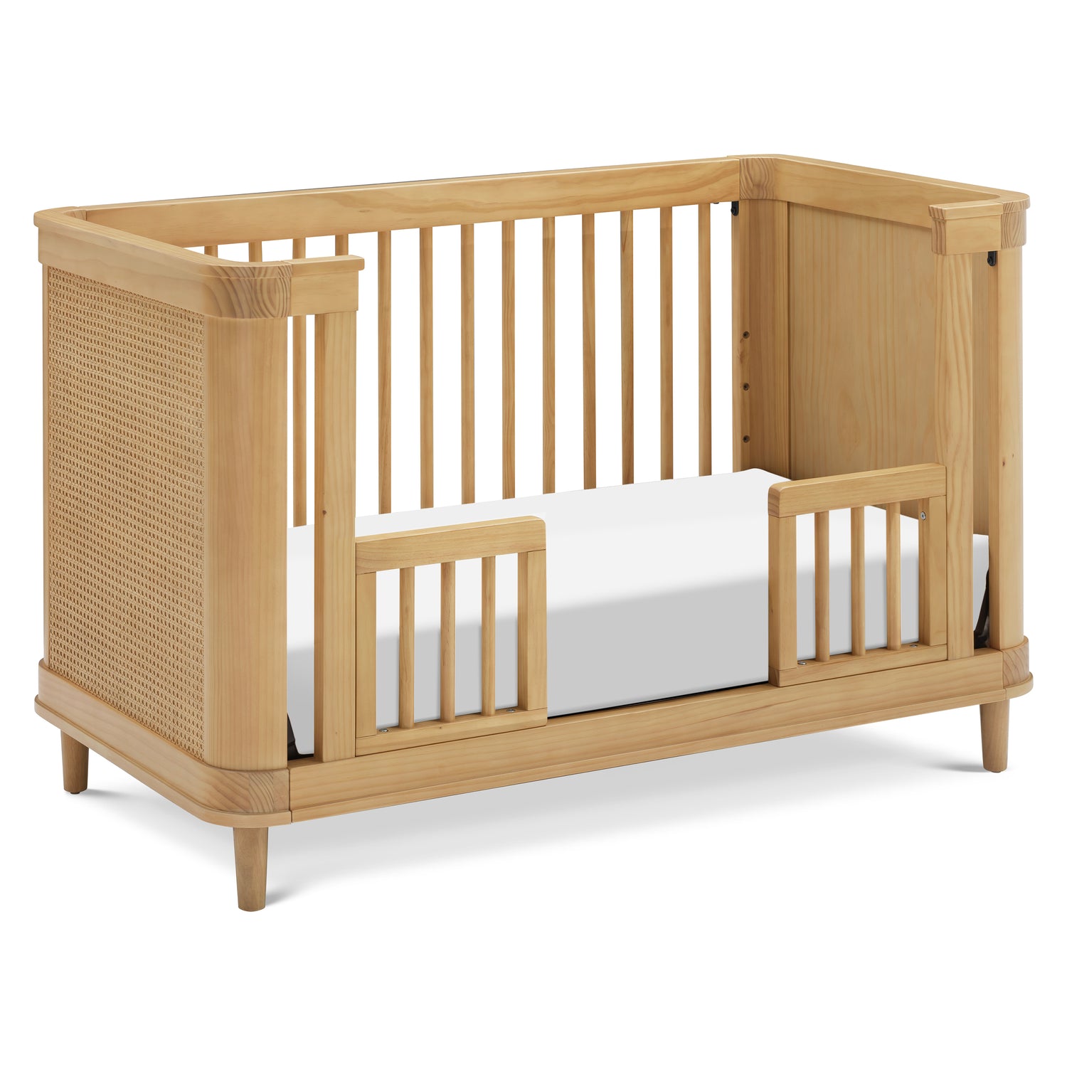 Toddler bed, M23701HYHC,Marin with Cane 3-in-1 Convertible Crib in Honey and Honey Cane