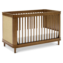 M23701NLBC,Namesake,Marin with Cane 3-in-1 Convertible Crib in Natural Walnut and Blonde Cane