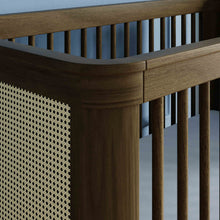 M23701NLBC,Namesake,Marin with Cane 3-in-1 Convertible Crib in Natural Walnut and Blonde Cane