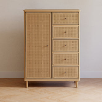 M23727HYHC,Namesake,Marin Chifforobe  Assembled in Honey and Honey Cane