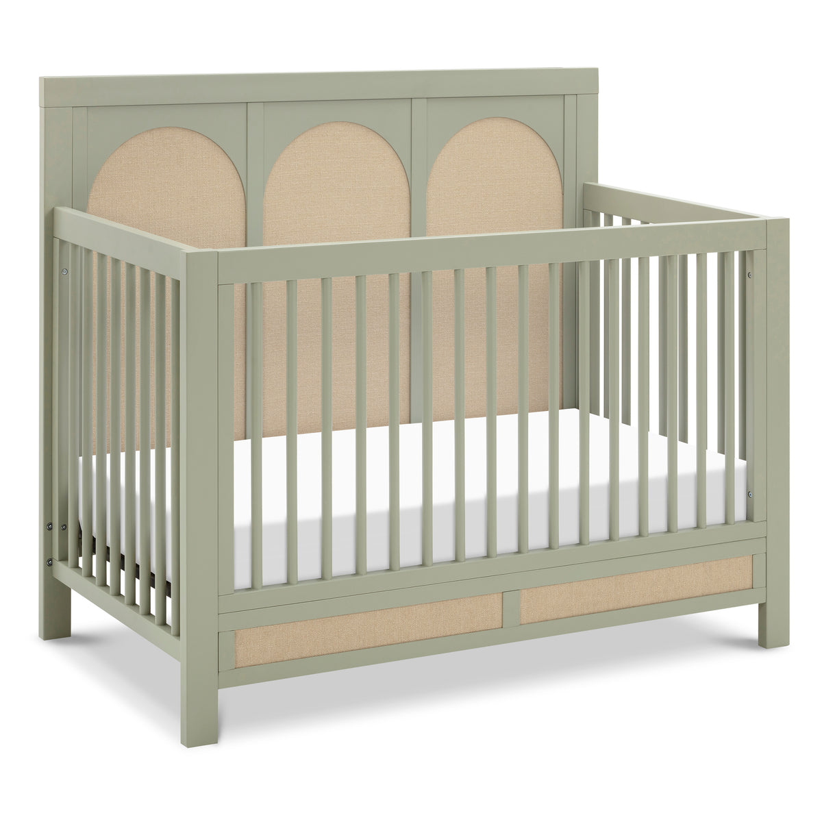 M24801FSPSEW,Namesake,Eloise 4-in-1 Convertible Crib in French Sage and Performance Sand Eco-Weave