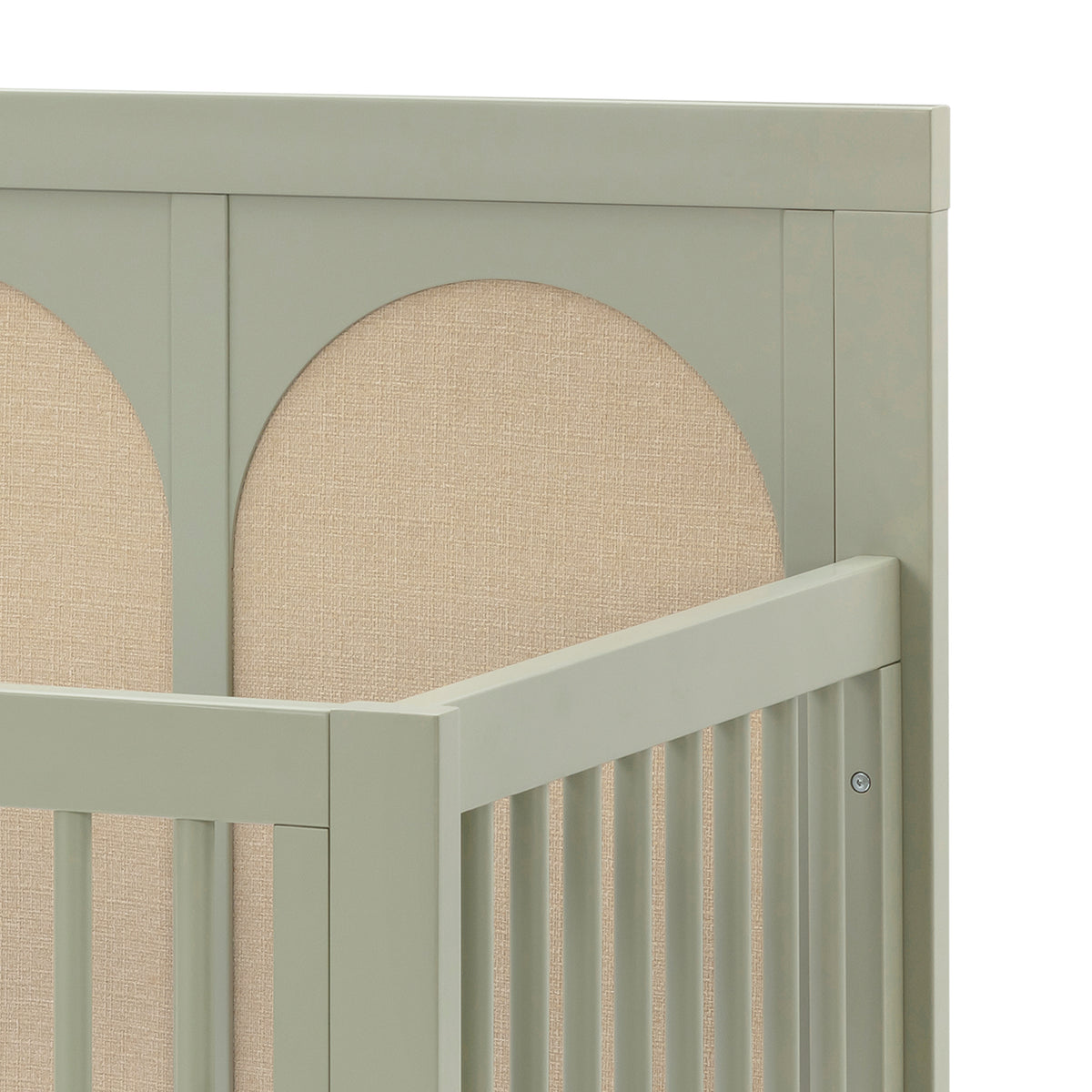 M24801FSPSEW,Namesake,Eloise 4-in-1 Convertible Crib in French Sage and Performance Sand Eco-Weave