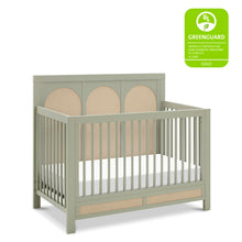 M24801FSPSEW,Namesake,Eloise 4-in-1 Convertible Crib in French Sage and Performance Sand Eco-Weave