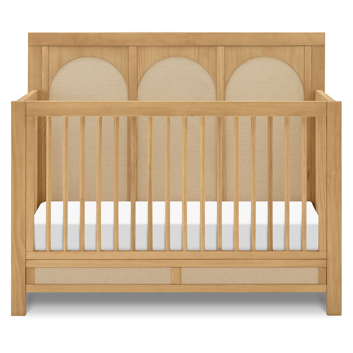M24801HYPSEW,Namesake,Eloise 4-in-1 Convertible Crib in Honey & Performance Sand Eco-Weave