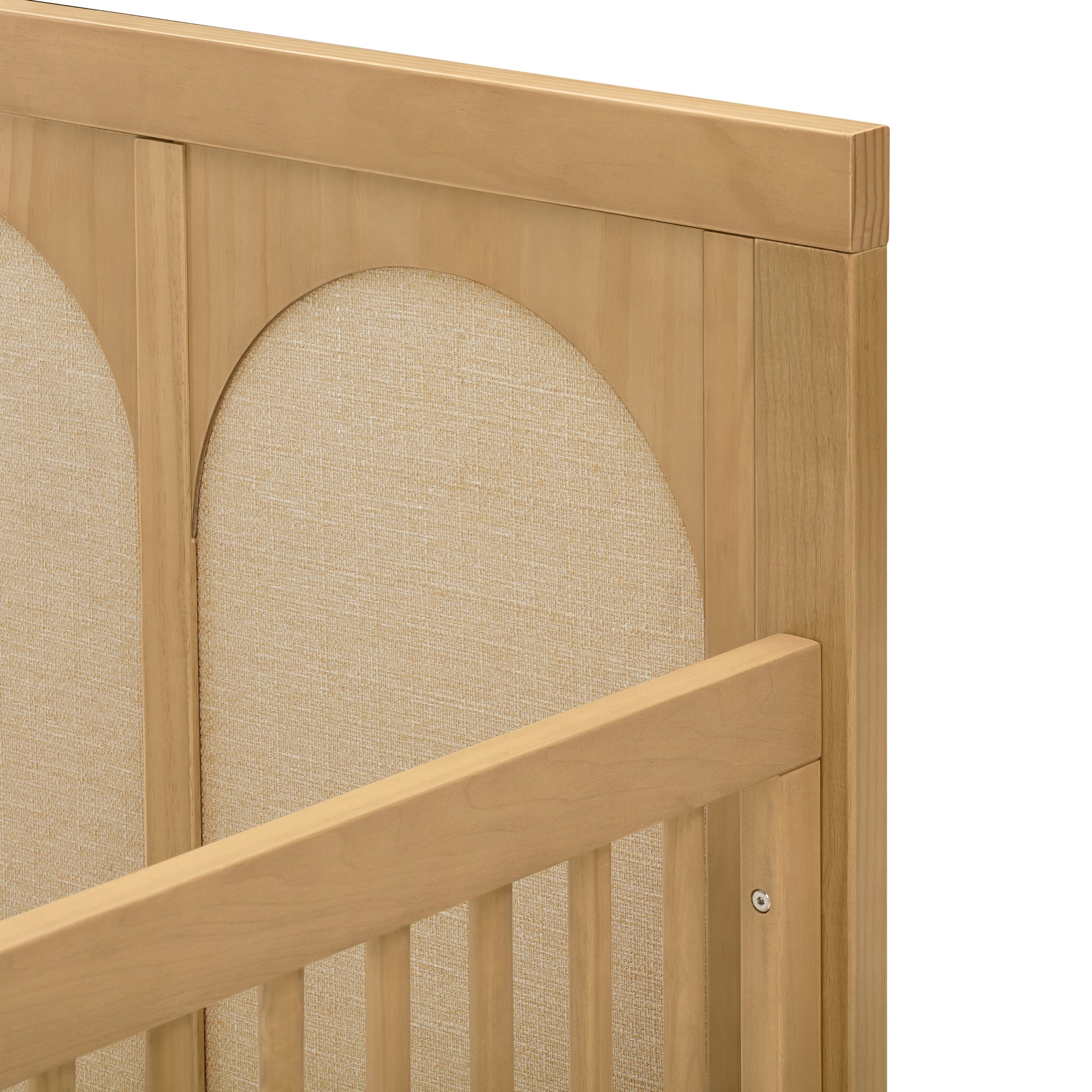 M24801HYPSEW,Namesake,Eloise 4-in-1 Convertible Crib in Honey & Performance Sand Eco-Weave