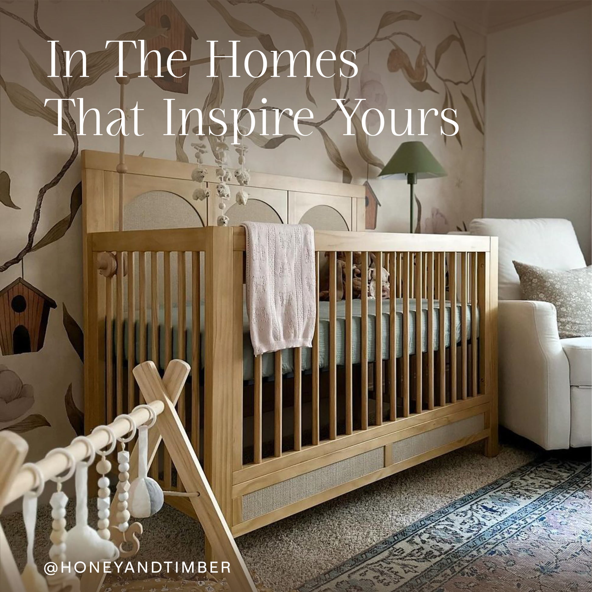 M24801HYPSEW,Namesake,Eloise 4-in-1 Convertible Crib in Honey & Performance Sand Eco-Weave