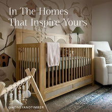 M24801HYPSEW,Namesake,Eloise 4-in-1 Convertible Crib in Honey & Performance Sand Eco-Weave
