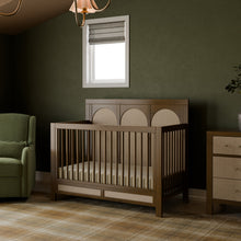 M24801NLPSEW,Namesake,Eloise 4-in-1 Convertible Crib in Natural Walnut & Performance Sand Eco-Weave