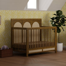 M24801NLPSEW,Namesake,Eloise 4-in-1 Convertible Crib in Natural Walnut & Performance Sand Eco-Weave