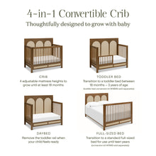 M24801NLPSEW,Namesake,Eloise 4-in-1 Convertible Crib in Natural Walnut & Performance Sand Eco-Weave