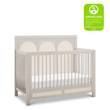 M24801WDFPEW,Namesake,Eloise 4-in-1 Convertible Crib in White Driftwood and Performance Pearl Eco-Weave