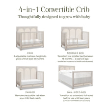 M24801WDFPEW,Namesake,Eloise 4-in-1 Convertible Crib in White Driftwood and Performance Pearl Eco-Weave