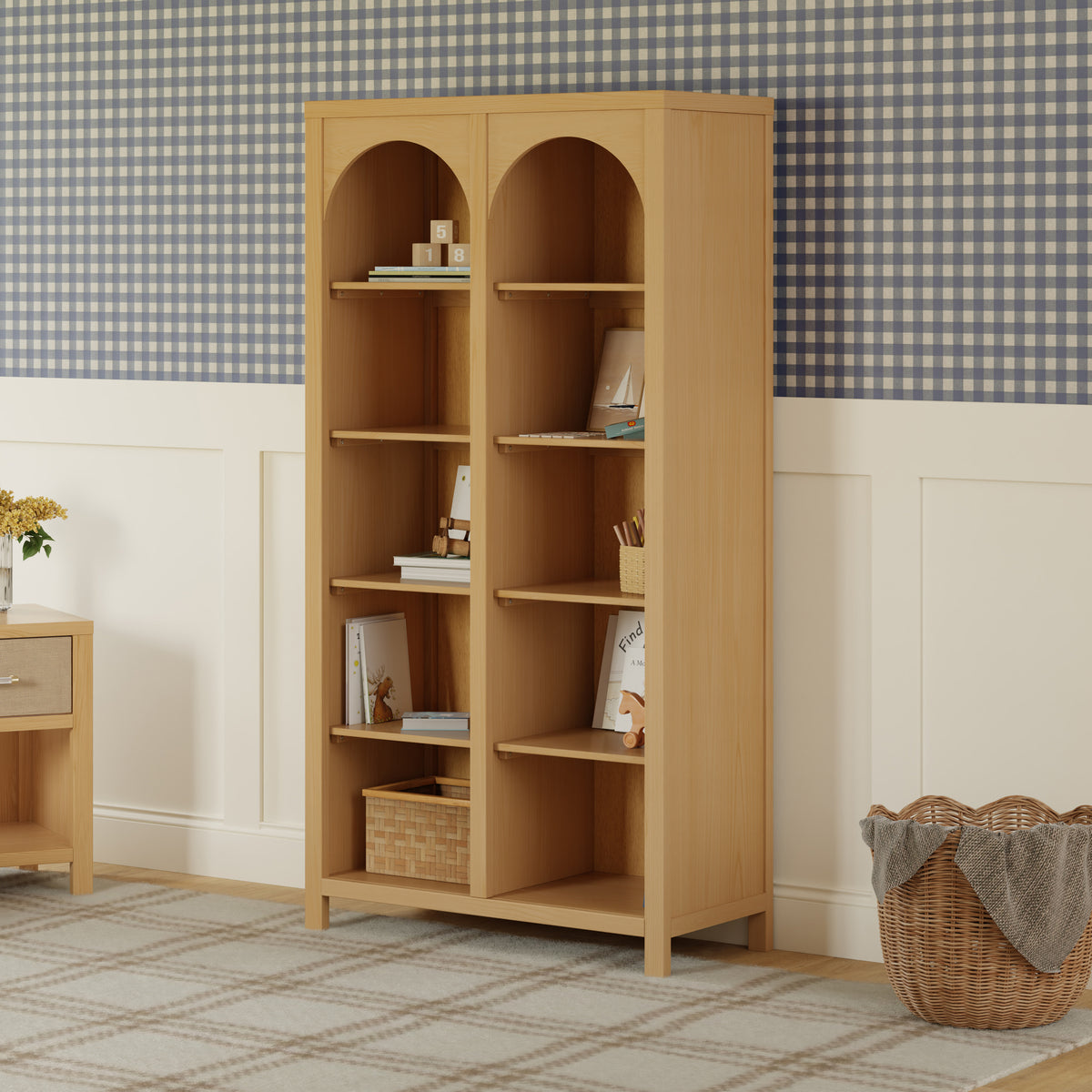 M24814HY,Namesake,Eloise Bookcase  Assembled in Honey